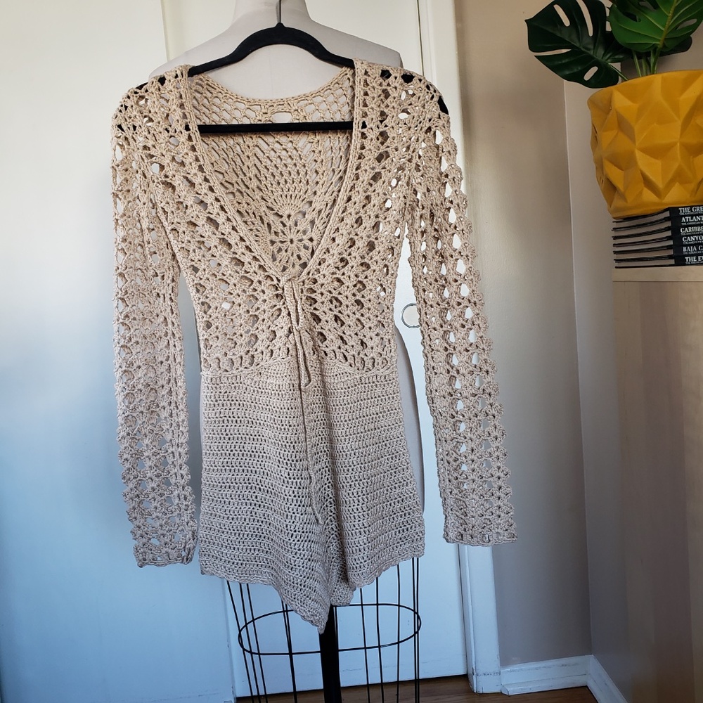 Fashionable Crochet Romper Size S/M NEW